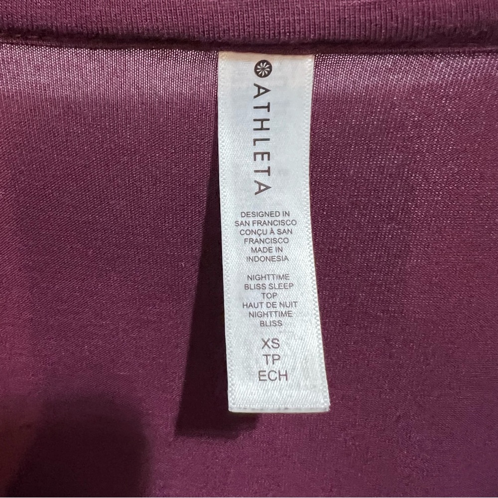 Athleta Soft Lightweight Sleep Top Henley - XS - Picture 4 of 7